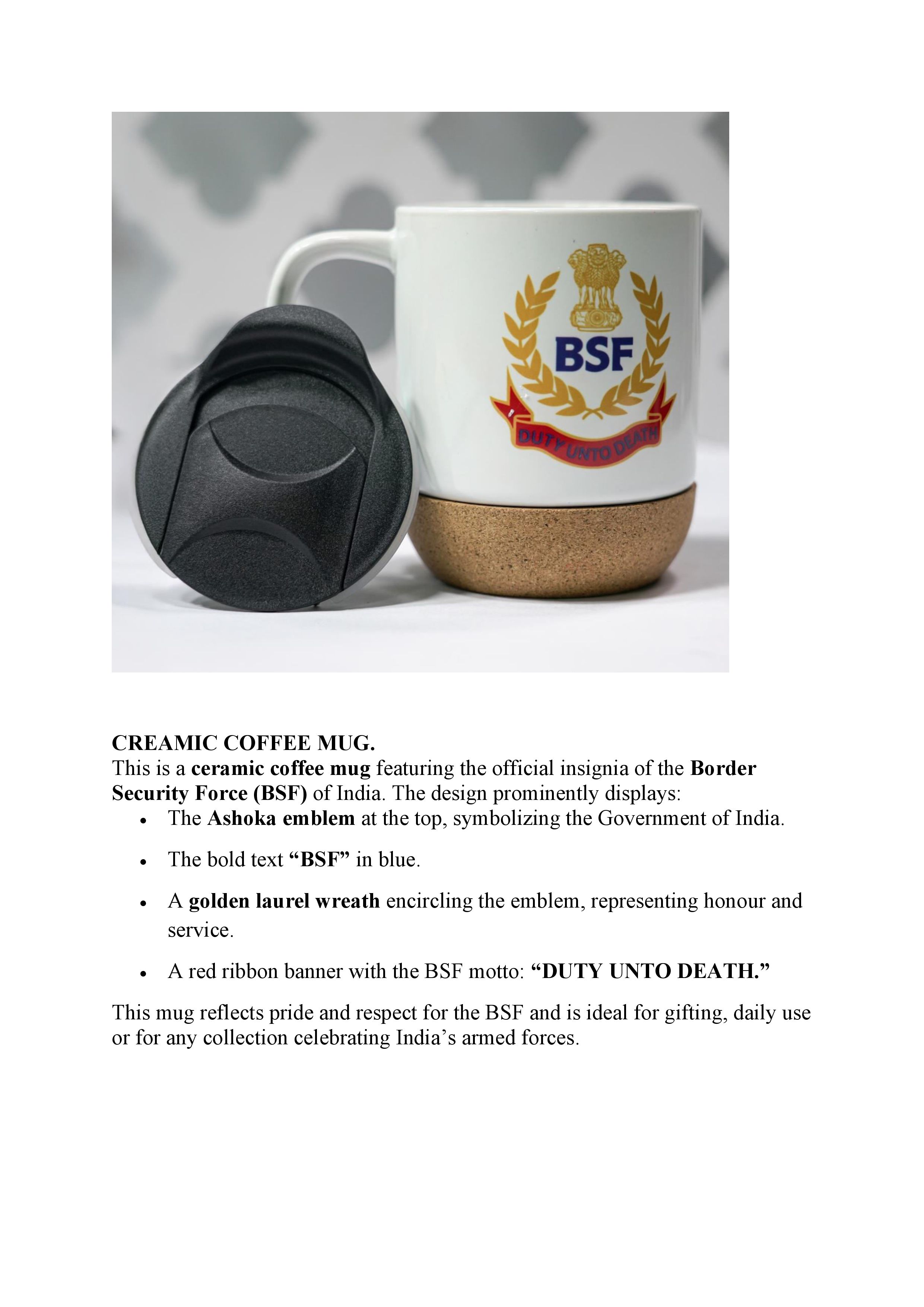 BSF Cork Bottom Coffee Mug